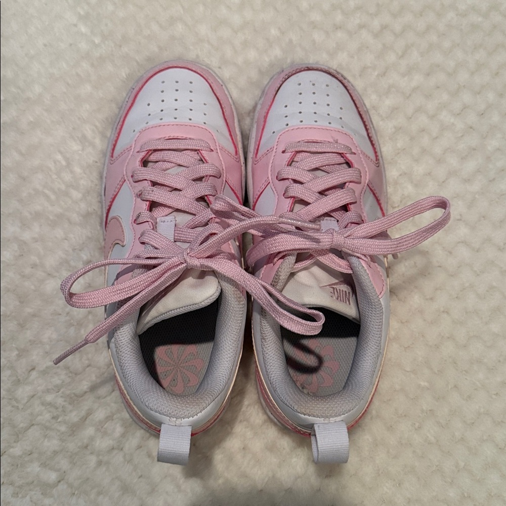 Nike Pink and White Sneakers - 4Y or 6 women’s - Picture 4 of 8